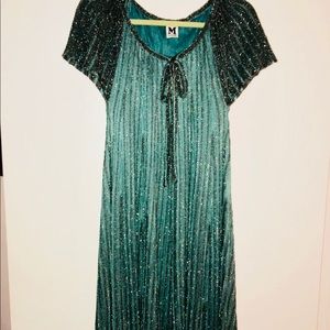 Missoni Metallic Aqua Dress Size 6